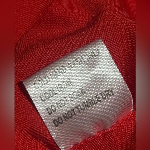 Hello Molly Not My Fault Red Dress Medium Mini Bodycon - Picture 6 of 8